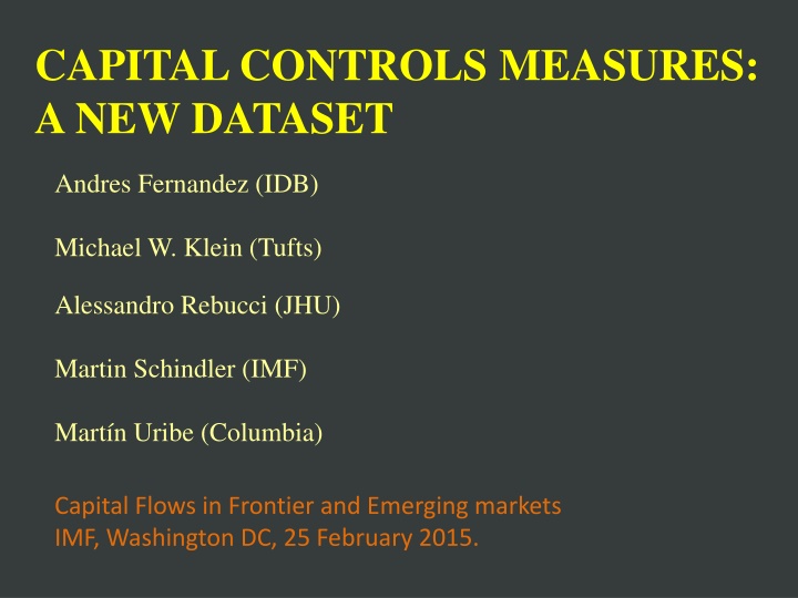 capital controls measures a new dataset n.w