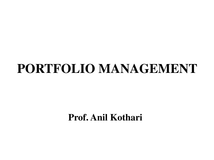 portfolio management n.w