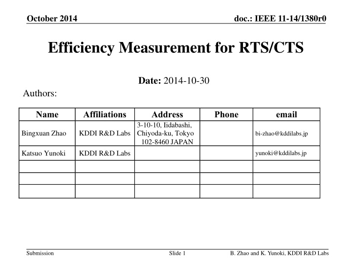 Efficiency Measurement for RTS/CTS in Dense Area