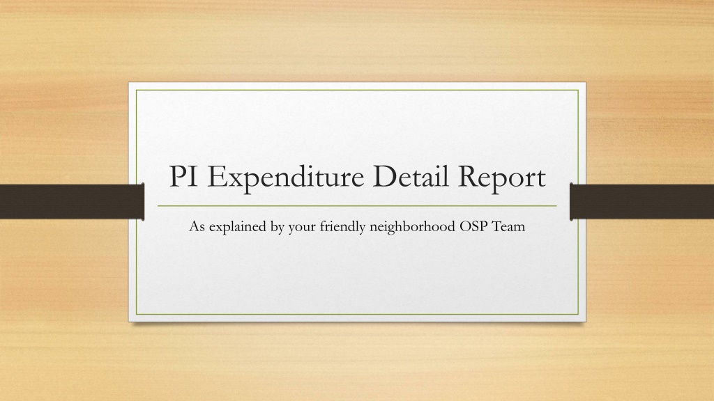 pi expenditure detail report n.w