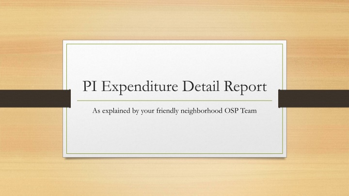 pi expenditure detail report n.w