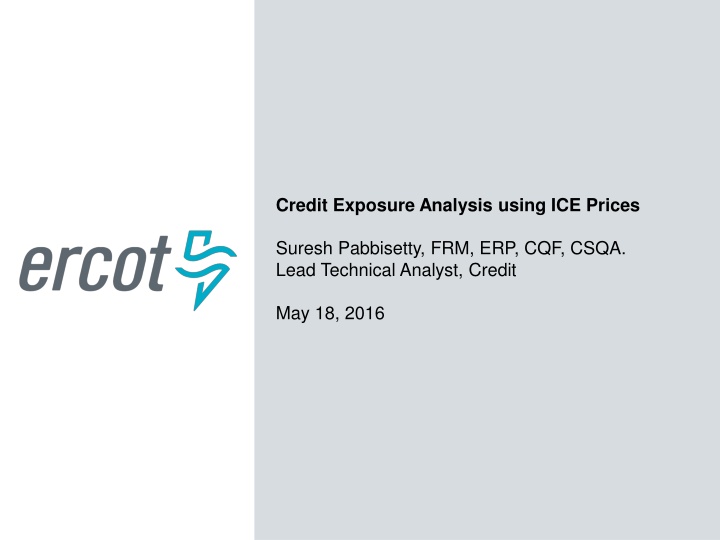 credit exposure analysis using ice prices n.w