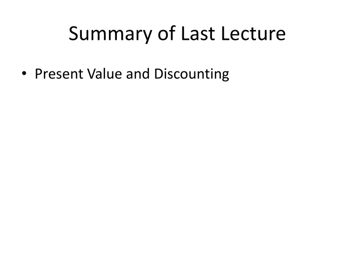 Discounting Cash Flows & Annuities