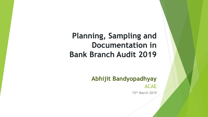 planning sampling and documentation in bank n.w