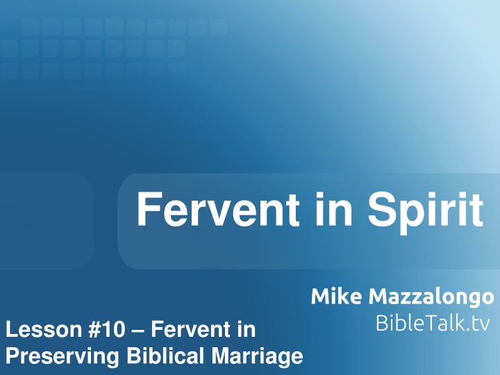 fervent in spirit n.w