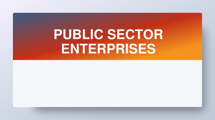 public sector enterprises n.w