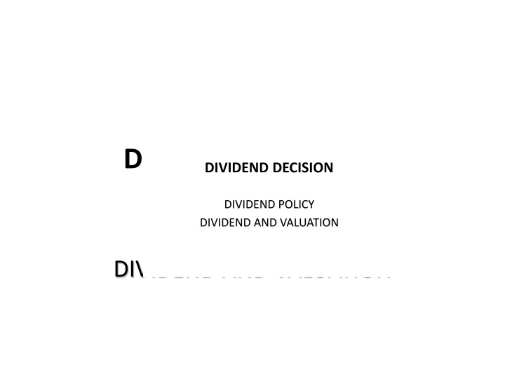 dividend decision dividend decision n.w