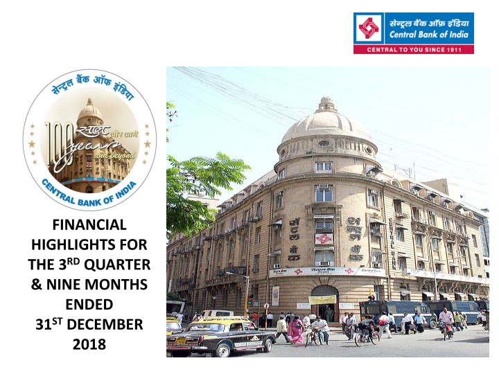 financial highlights for the 3 rd quarter nine n.w