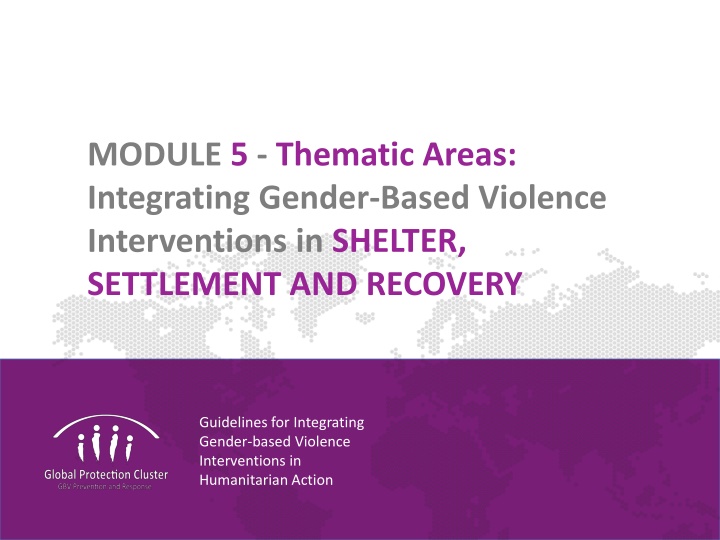 module 5 thematic areas integrating gender based n.w