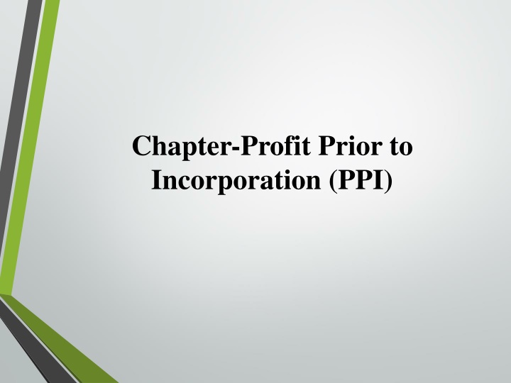 chapter profit prior to incorporation ppi n.w