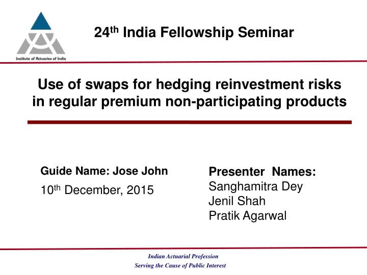 24 th india fellowship seminar n.w