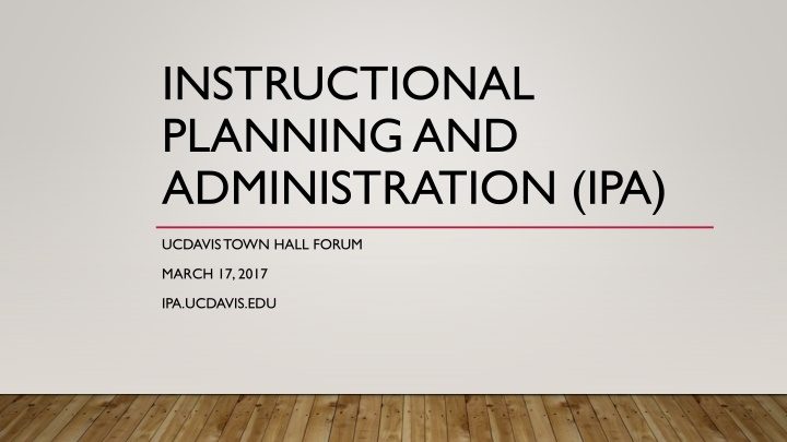 instructional planning and administration ipa n.w