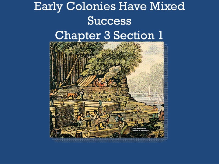 early colonies have mixed success chapter n.w