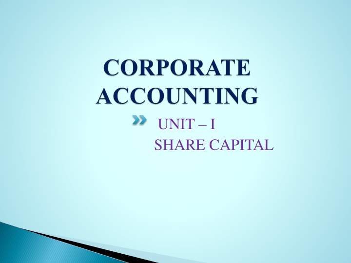 unit i share capital n.w