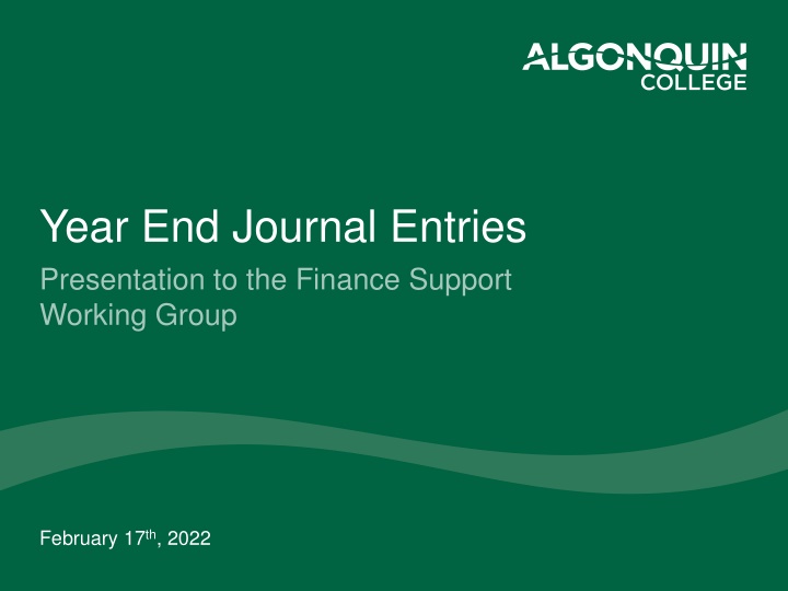 year end journal entries presentation n.w