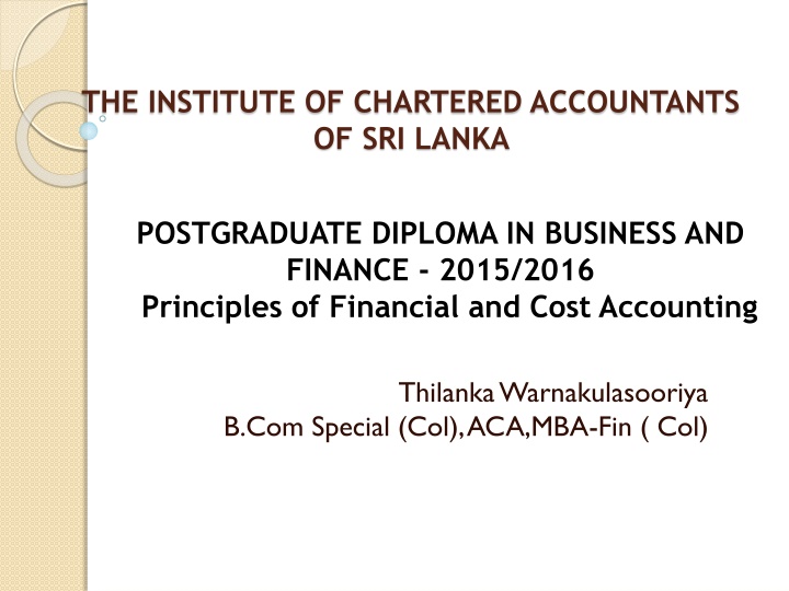 the institute of chartered accountants n.w