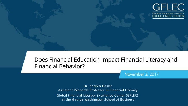 does financial education impact financial n.w