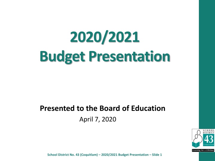 2020 2021 budget presentation n.w