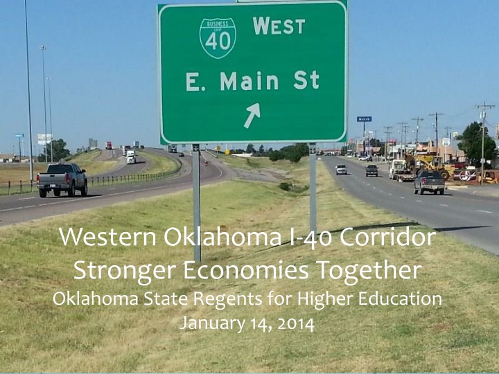 western oklahoma i 40 corridor stronger economies n.w
