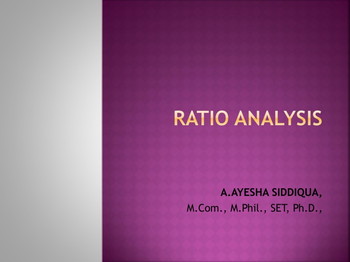 ratio analysis n.w