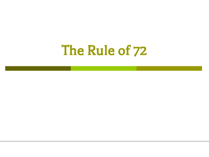 the rule of 72 the rule of 72 n.w