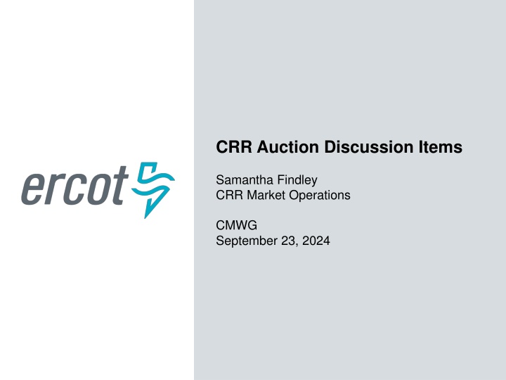 crr auction discussion items n.w