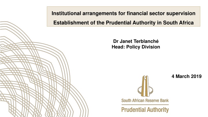 institutional arrangements for financial sector n.w