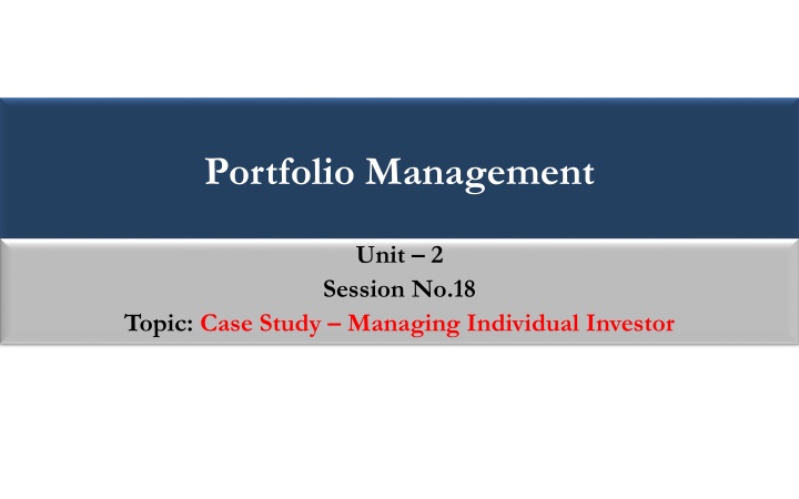 portfolio management n.w