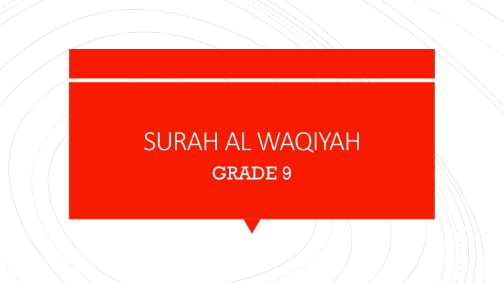 surah al waqiyah grade 9 n.w