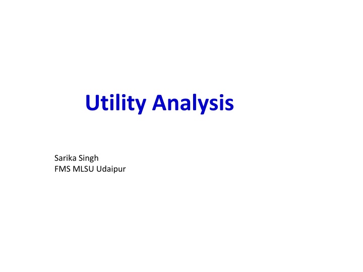 utility analysis n.w