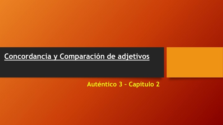 concordancia y comparaci n de adjetivos n.w