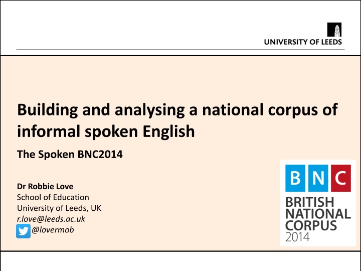 building and analysing a national corpus n.w
