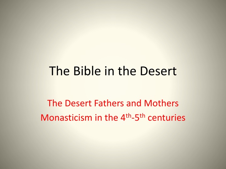 the bible in the desert n.w