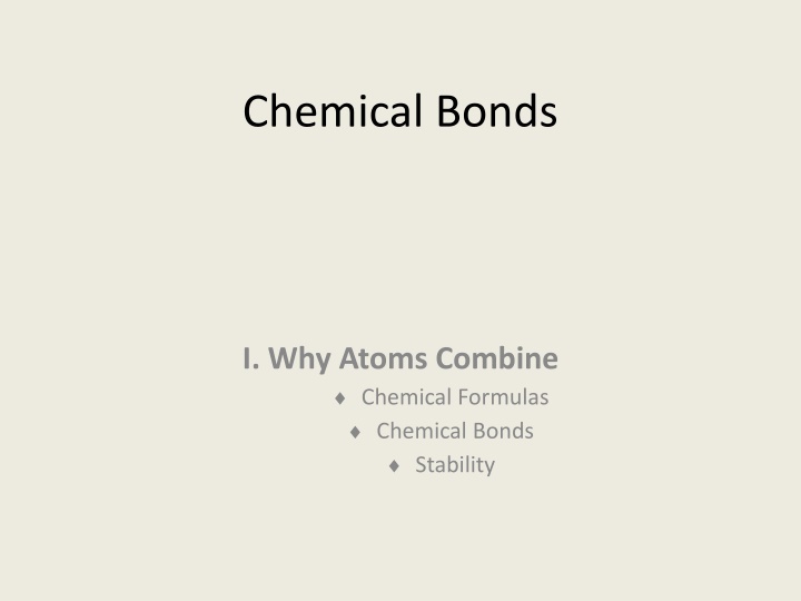 chemical bonds n.w