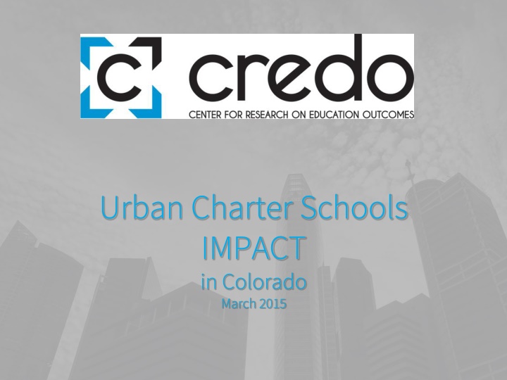 urban charter schools impact in colorado march n.w