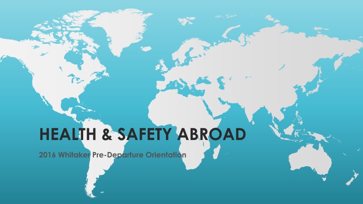 health safety abroad n.w