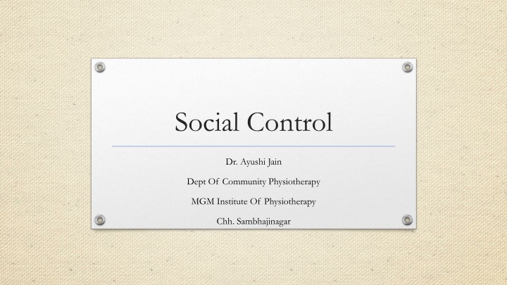 social control n.w
