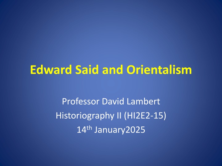 edward said and orientalism n.w