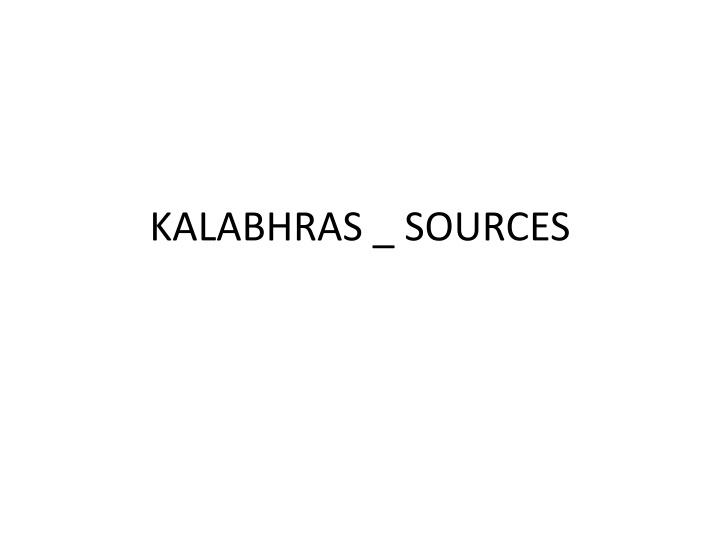 kalabhras sources n.w
