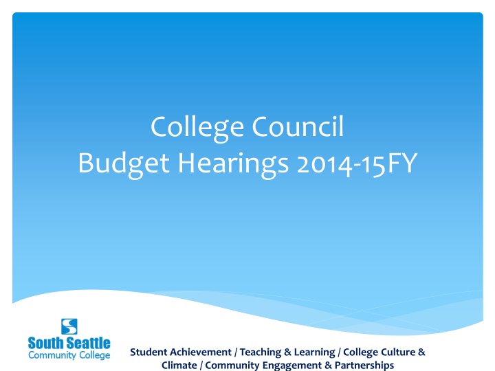 college council budget hearings 2014 15fy n.w