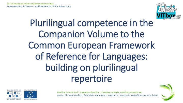cefr companion volume implementation toolbox impl n.w