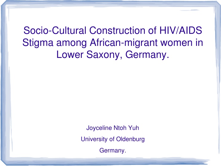 socio cultural construction of hiv aids stigma n.w