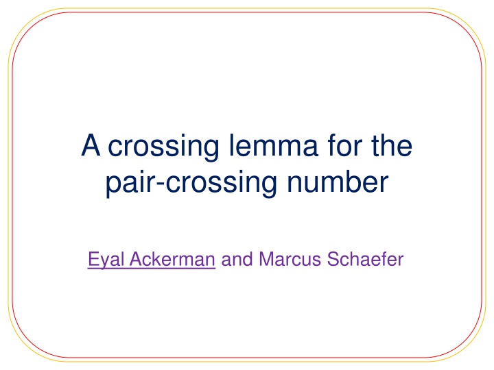 a crossing lemma for the pair crossing number n.w