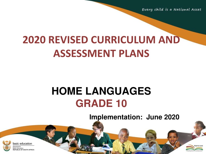 2020 revised curriculum and assessment plans n.w