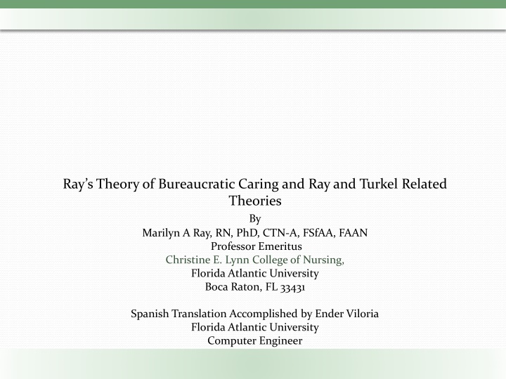 ray s theory of bureaucratic caring n.w