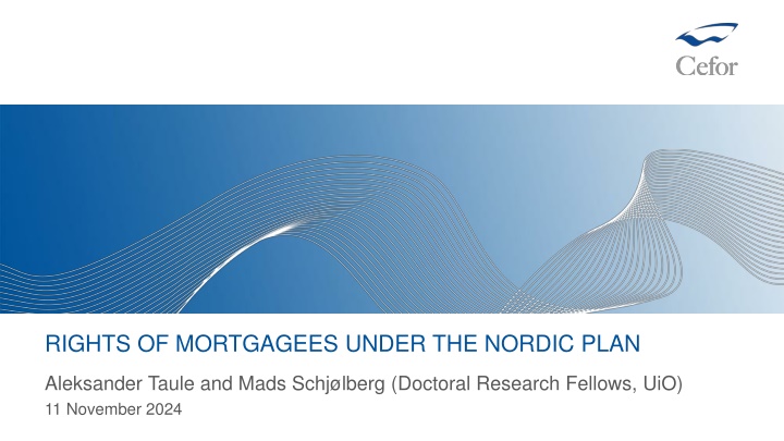 rights of mortgagees under the nordic plan n.w