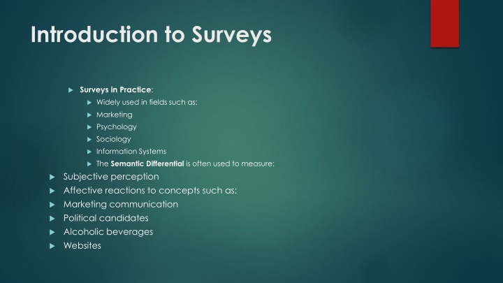 introduction to surveys n.w