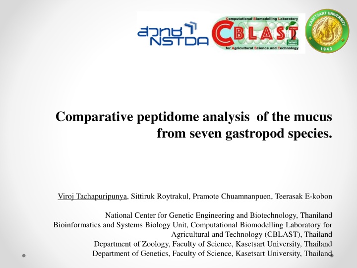 comparative peptidome analysis of the mucus from n.w