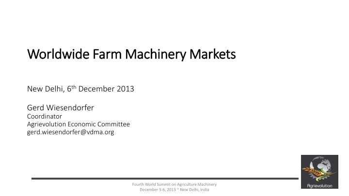 Insights Into Global Agricultural Machinery Markets