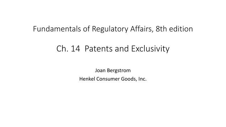 fundamentals of regulatory affairs 8th edition n.w